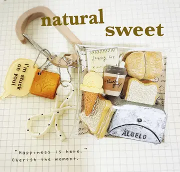 가챠 파우치 미색 natural sweet BREAD 스위츠 파우치