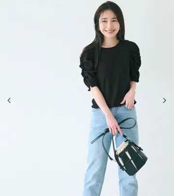 coca 주름 셔링 상의