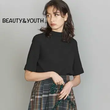 BEAUTY&YOUTH 셔링 하이넥 블라우스 티셔츠 셔츠