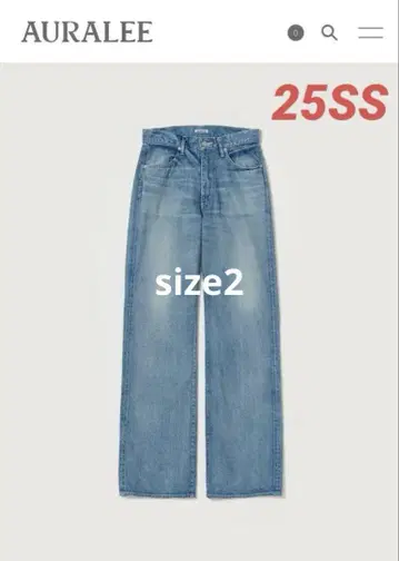오라리 25SS 셀비지 페이드 라이트 데님