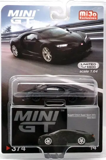MINI GT 부가티 시론 슈퍼 300+ 체이스 카