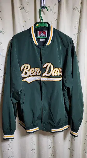 BEN DAVIS 바시티 자켓 그린