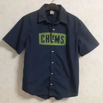 CHUMS 참스 로고 하프 슬리브 셔츠 반팔 셔츠