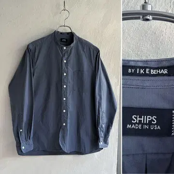 USA제 IKE BEHAR 밴드 카라 셔츠 아이크 베이허 SHIPS