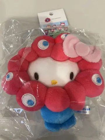 헬로키티 엑스포 한정판 색상 밉밉 나리키리 봉제 인형 키링