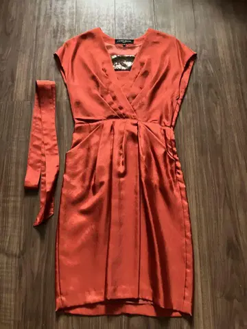 UNITED ARROWS 랩 드레스 38 사이즈 오렌지
