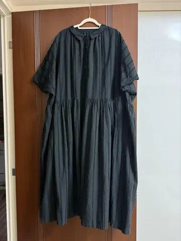 저널 스탠다드 랙스 도비 스트라이프 개더 돌먼 원피스
