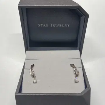 Star Jewelry K10 로즈 귀걸이 로얄 블루문스톤
