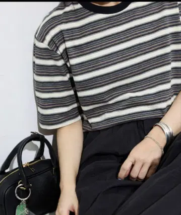 25SS 미사용 새상품 SLOBE IENA 멀티 보더 TEE