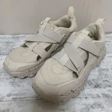 ZARA 자라 오픈 테크니컬 스니커즈 딴딴 35 에크루