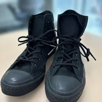 CONVERSE ALL STAR 블랙 하이컷 24cm