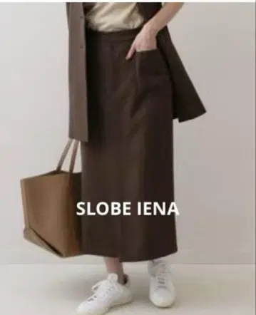 SLOBE IENA 타이트 스커트 브라운 포켓 포함
