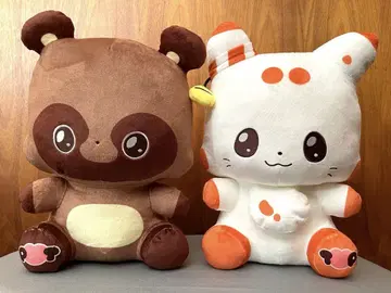 두 마리의 작은 여우 봉제 인형 포니키치 & 테코 세트