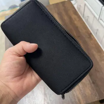 블랙 나일론 지퍼식 장지갑