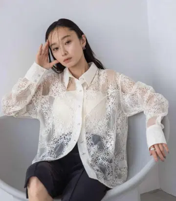 JEANASIS 웨스턴 레이스 시어 셔츠 지나시스 새상품