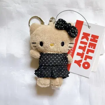 me %롤리즈팜 일광화상 키티 봉제 인형 키링 도트 블랙
