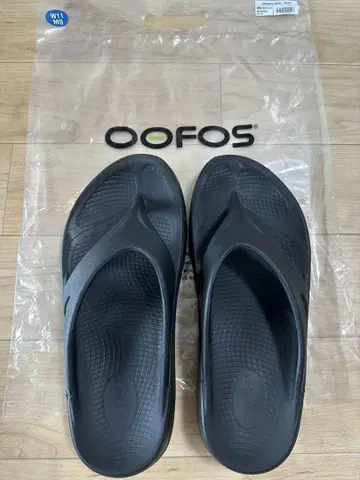 oofos 우포스 블랙 리커버리 샌들 28cm EU42