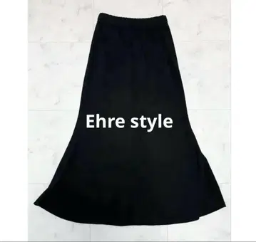 에레 스타일 봄/여름 블랙 롱 스커트 프리 사이즈 여성용 블랙