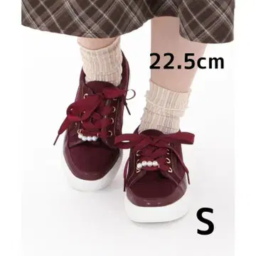 엑시즈팜 로우 컷 스니커즈 신발 와인 S 22.5cm
