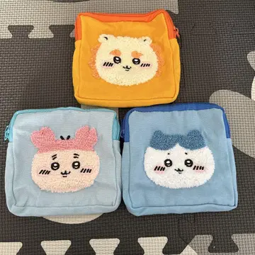 치이카와 파우치 세트 (오렌지, 스카이블루, 파랑)