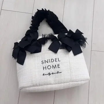 snidel home 스나이델 홈 리본 백 토트백 트위드