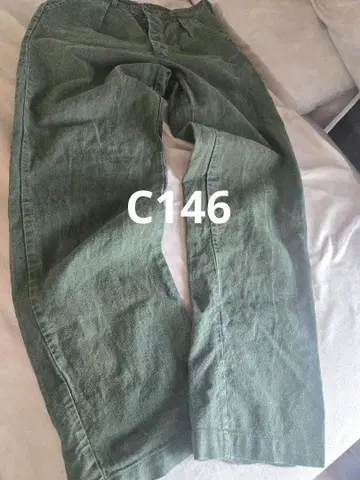 스웨덴 군용 빵 올리브 그린 C146 빈티지 팬츠