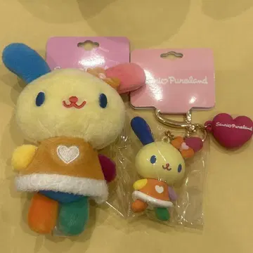 원 포인트 하트 시리즈 PVC 마스코트 우사하나 키링 봉제 인형