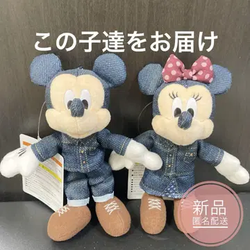 디즈니 봉제 인형 배지 데님 웨스턴 스타일 미키 미니
