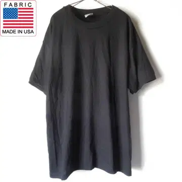 새상품 90s Hanes 반팔 블랭크 티셔츠 블랙 XL 무지 블랙