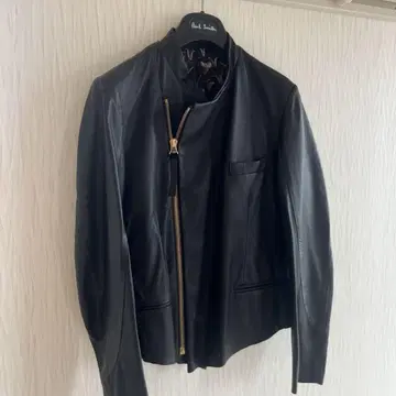 블랙 더블 라이더 자켓