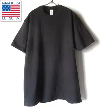 새상품 90s-00s USA제 반팔 블랭크 티셔츠 블랙 L 정도