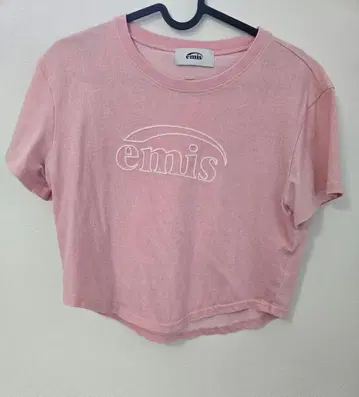 emis 핑크 크롭 티셔츠 M