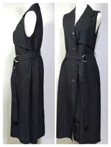 유니클로 린넨 블렌드 라펠 원피스 JW ANDERSON BLACK 블랙