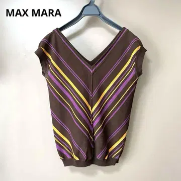 MAX MARA 화이트 택 썸머 니트 프렌치 슬리브