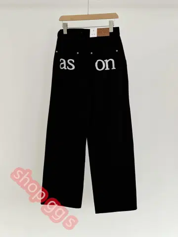 as"on 블랙 와이드 데님 팬츠 (ason)