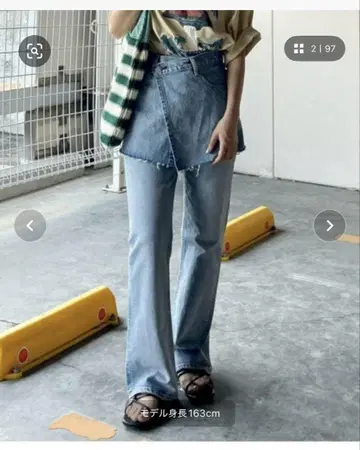 레이어드 랩 데님 로데오 크라운 와이드 보울 M 사이즈