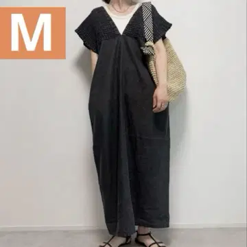시마무라 셔링 데님 원피스 블랙 M 사이즈