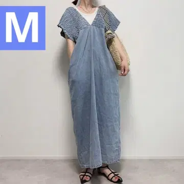 시마무라 셔링 데님 원피스 중파랑 M