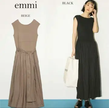 emmi atelier 도킹 롱 원피스 M 사이즈 beige