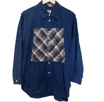 고품질 HAI SPORTING GEAR 프론트 절개 데님 셔츠 90s M