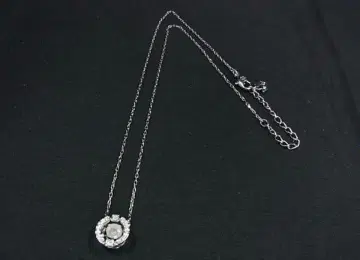 SWAROVSKI 원형 댄싱 스톤 큐빅 펜던트 목걸이