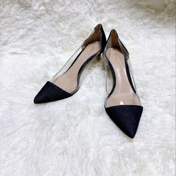Gianvito Rossi 클리어 펌프스 스틸레토 데님
