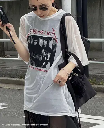 AMERI MEDI METALLICA SHEER TEE 화이트 F 새상품