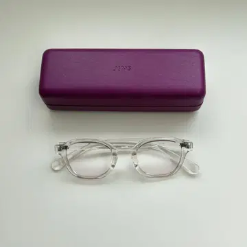 JINS 클리어 안경 티크 컬러 티크 렌즈 핑크