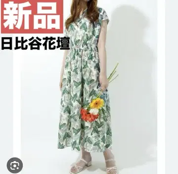 테치치 테치치 테라스 히비야 카단 보타니컬 무늬 원피스 보타니컬