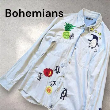 Bohemians 보헤미안 자수 데님 셔츠
