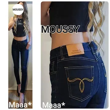 MOUSSY WF Rebirth embroidery SKINNY 레어