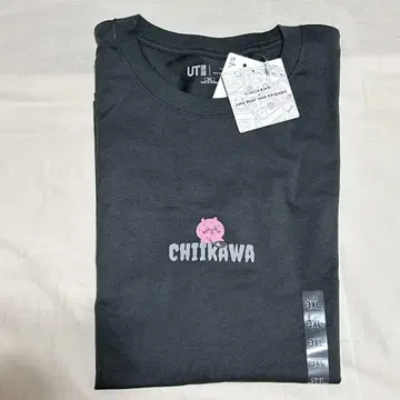 미사용 새상품 치이카와 (먼작귀) 유니클로 우마카리 티셔츠 3XL 그레이