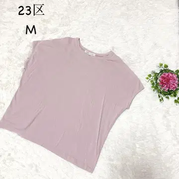 23구 M 핑크 슬리브리스 티셔츠 코튼 세탁 가능 오버 사이즈