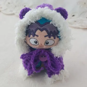 8cm 사이즈 인형옷 보라색